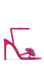 Load image into Gallery viewer, Rose Embellished Rose High Heels - Pink