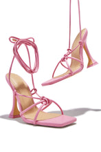 Load image into Gallery viewer, VIP Babes Lace Up High Heels - Light Pink