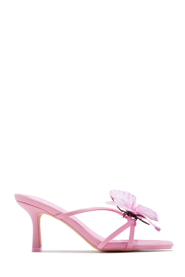 Load image into Gallery viewer, Social Butterfly Mid Heel Mules - Pink