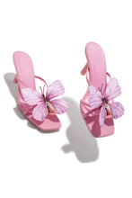 Load image into Gallery viewer, Social Butterfly Mid Heel Mules - Pink