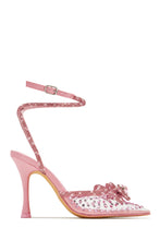 Load image into Gallery viewer, Elina Embellished Ankle Strap Pumps - Pink