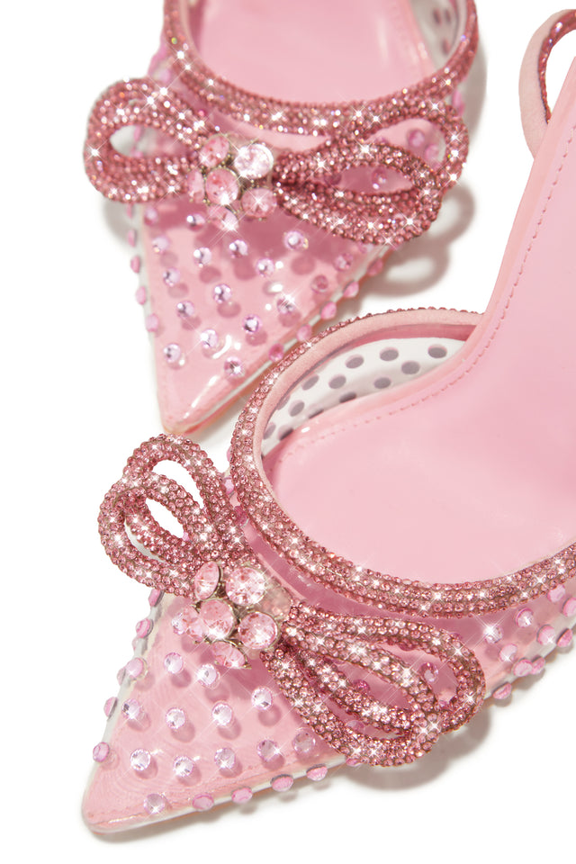 Load image into Gallery viewer, Elina Embellished Ankle Strap Pumps - Pink