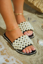 Load image into Gallery viewer, Playa Linda Embellished Jelly Slip On Sandals - Black