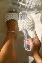 Load image into Gallery viewer, Playa Linda Embellished Jelly Slip On Sandals - Clear