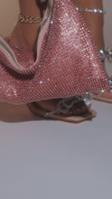 Load and play video in Gallery viewer, Nude clear heel with rhinestone embellished bow straps