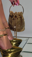Load and play video in Gallery viewer, video of gold platform high heels