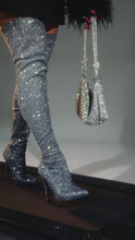 Load and play video in Gallery viewer, Sultry Touch Over The Knee Boots - Glitter