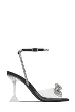 Load image into Gallery viewer, Priscilla Embellished Bow Strap Heels - Black