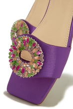 Load image into Gallery viewer, Purple Rhinestone Slip On Flats