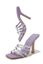 Load image into Gallery viewer, Purple Rhinestone Heels