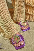 Load image into Gallery viewer, Dolce Summer Embellished Slip On Sandals - Purple