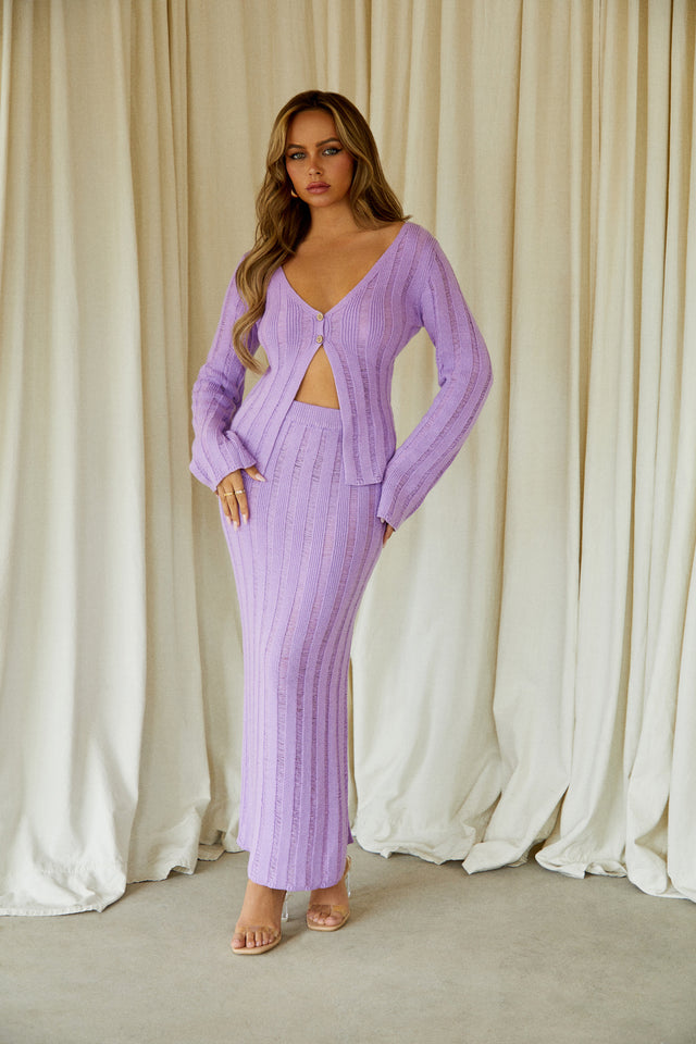 Load image into Gallery viewer, Purple Knit Two Piece Set