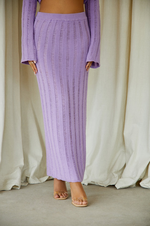 Load image into Gallery viewer, Lavender High Waist Maxi Skirt