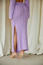 Load image into Gallery viewer, Purple Side Slit Skirt