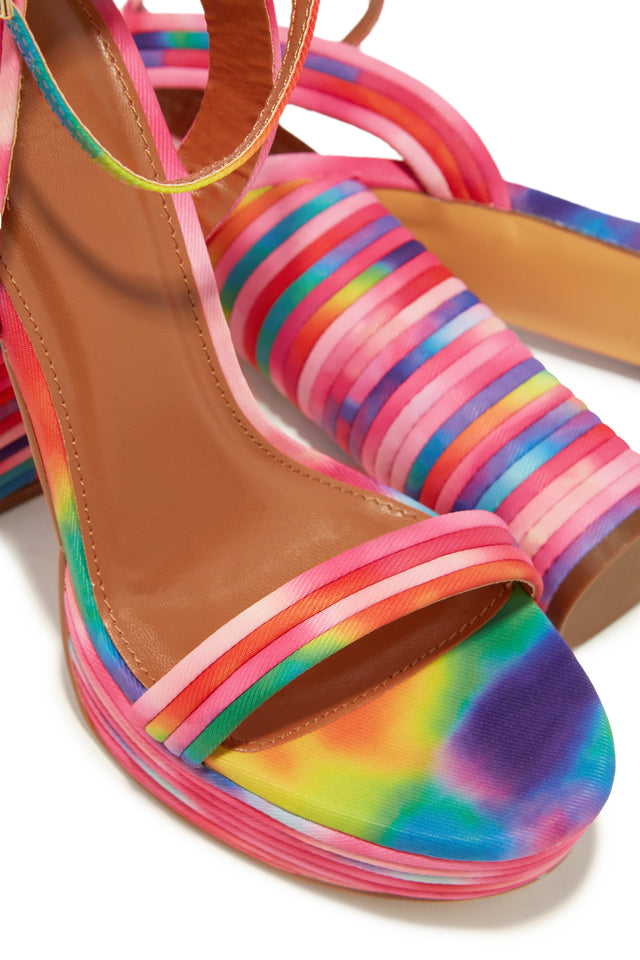 Load image into Gallery viewer, Jazzlyn Platform Block Heels - Rainbow