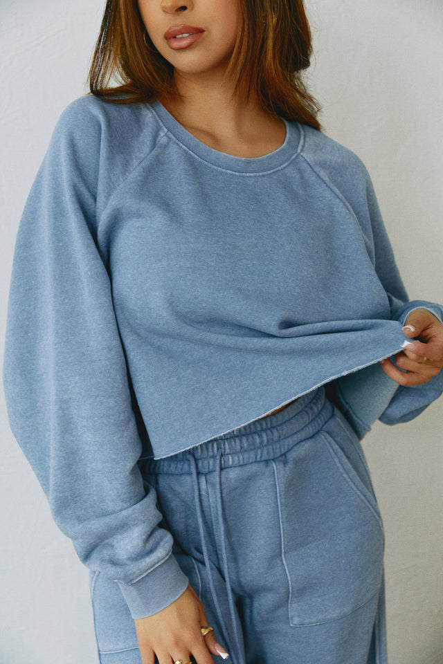 Load image into Gallery viewer, Blue Sweater Top