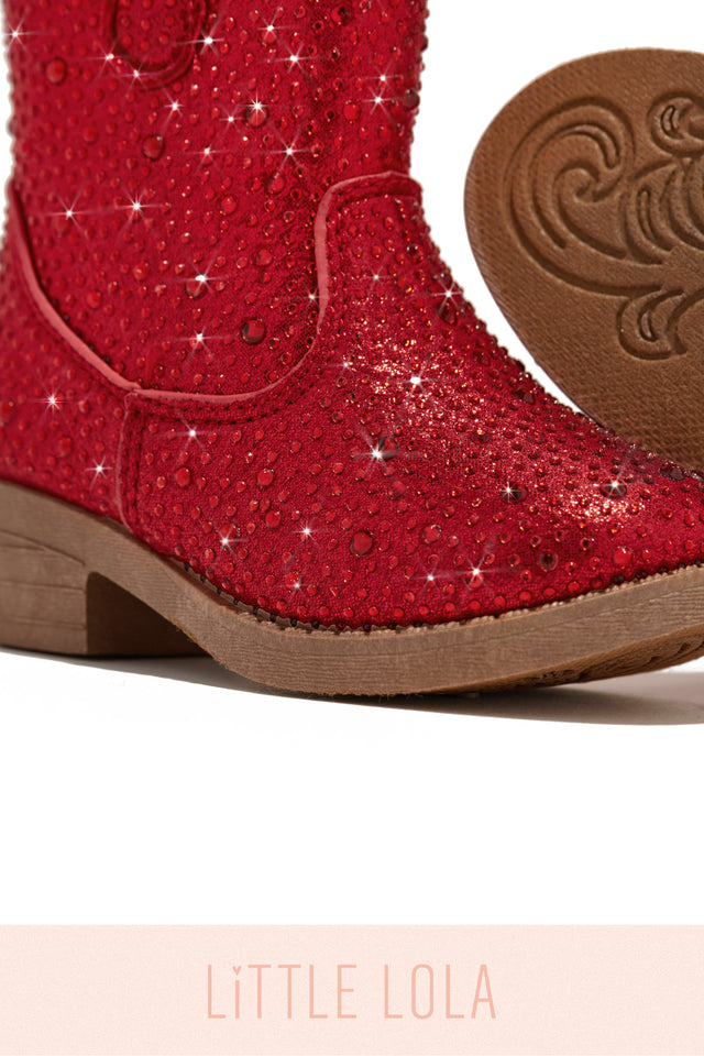 Load image into Gallery viewer, Kaleen Kids Embellished Cowgirl Boots - Red