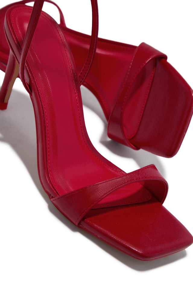 Load image into Gallery viewer, Viana Ankle Strap Mid Heels - Red