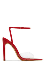 Load image into Gallery viewer, Dinner Date Clear Strap High Heels - Red
