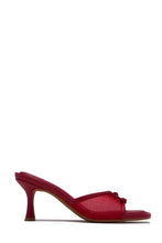 Load image into Gallery viewer, Eliza Mid Heel Mules - Red