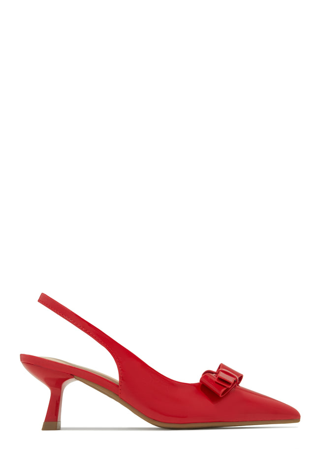 Load image into Gallery viewer, Alayna Mid Heel Slingback Pumps - Red