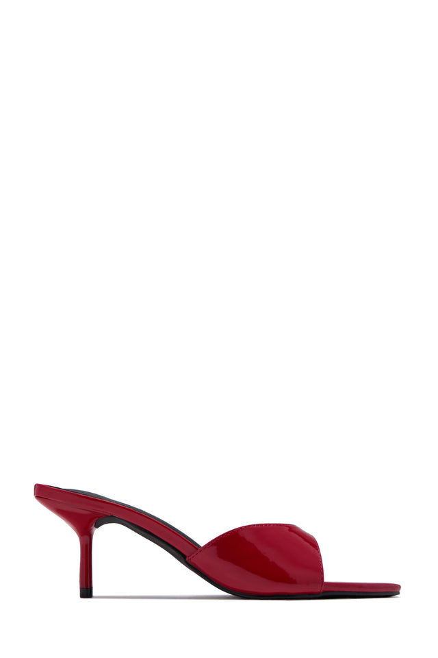 Load image into Gallery viewer, Myra Mid Heel Mules - Red