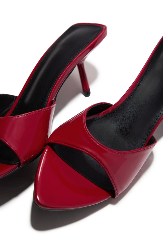 Load image into Gallery viewer, Myra Mid Heel Mules - Red