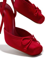 Load image into Gallery viewer, Klara Ballet Lace Up Heels - Red