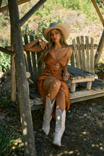 Load image into Gallery viewer, Satin Rust Dress