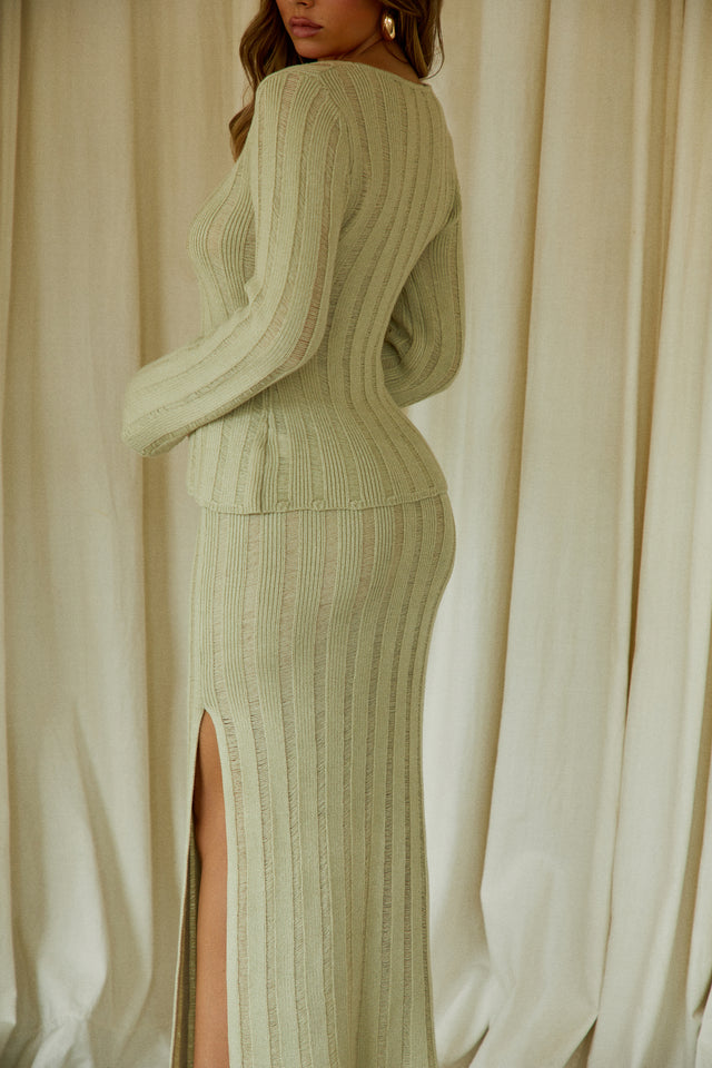 Load image into Gallery viewer, Long Sleeve Crochet Knit Skirt Set
