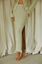 Load image into Gallery viewer, Sage Green Side Slit Skirt