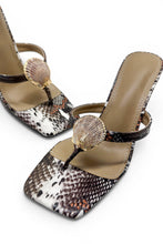Load image into Gallery viewer, Exotic Poison Single Sole Thong Strap Heels - Snake