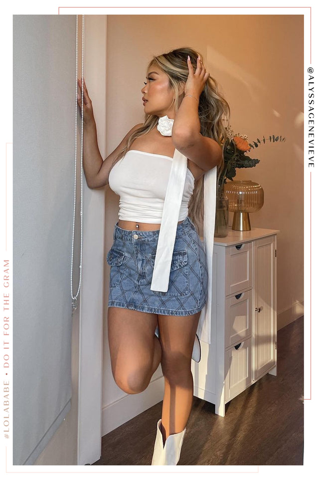 Load image into Gallery viewer, Contrast Stitch Skirt