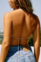 Load image into Gallery viewer, Silver-Tone Embellished Chain Top