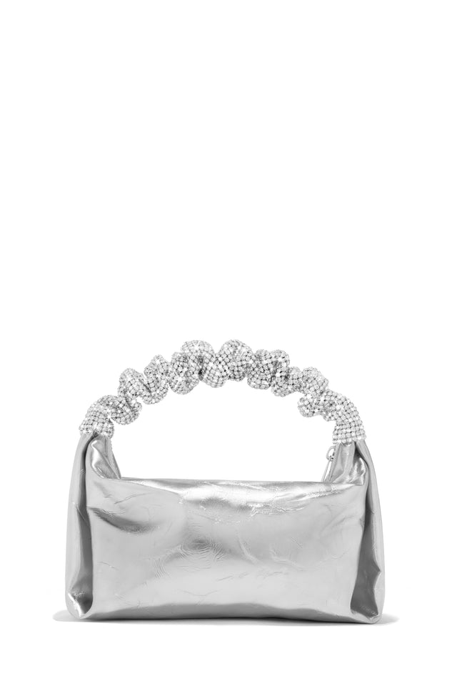 Load image into Gallery viewer, Silver Metallic Date Night Bag