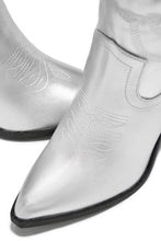 Load image into Gallery viewer, Silver-Tone Western Boots