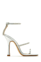 Load image into Gallery viewer, Sunsets & Wine Embellished High Heels - Black