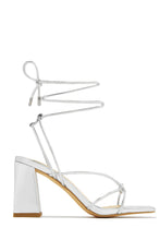 Load image into Gallery viewer, Briella Lace Up Block Heels - Tan