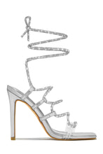 Load image into Gallery viewer, Birthday Wishes Embellished Lace Up Heels - Nude