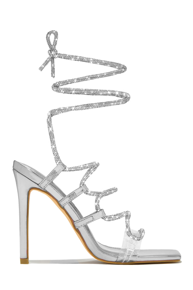 Load image into Gallery viewer, Birthday Wishes Embellished Lace Up Heels - Nude