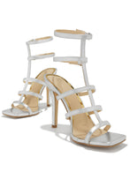 Load image into Gallery viewer, Luxury Essentials Caged Strap High Heels - Silver
