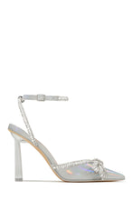 Load image into Gallery viewer, Devoted Embellished Ankle Strap High Heel Pumps - Blue