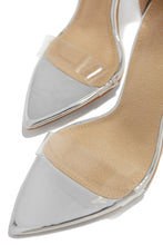 Load image into Gallery viewer, Love Me Better Clear Strap High Heels - Silver