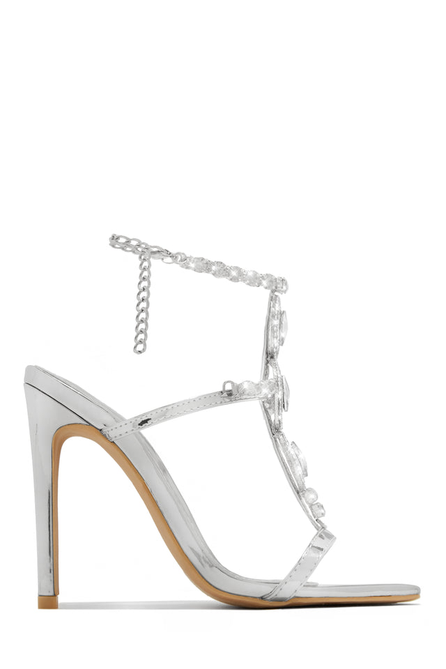 Load image into Gallery viewer, Main Character Embellished Single Sole High Heels - Silver