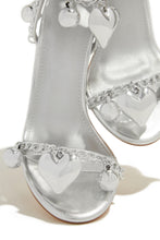 Load image into Gallery viewer, Silver-Tone Heart Pendant Heels