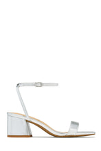Load image into Gallery viewer, Alina Block Mid Heels - Silver