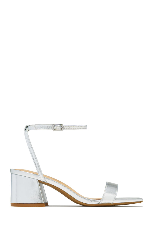 Load image into Gallery viewer, Alina Block Mid Heels - Silver