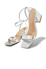 Load image into Gallery viewer, Alina Block Mid Heels - Silver