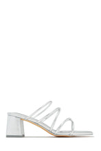 Load image into Gallery viewer, Hannah Block Mid Heel Mules - Nude