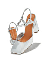 Load image into Gallery viewer, Silver-Tone Chunky Heels